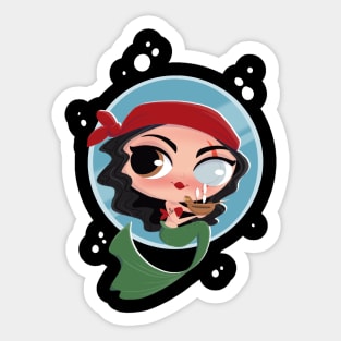 Pirate mermaid Sticker